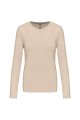 Dames T-shirt lange mouw Kariban K383 LIGHT SAND